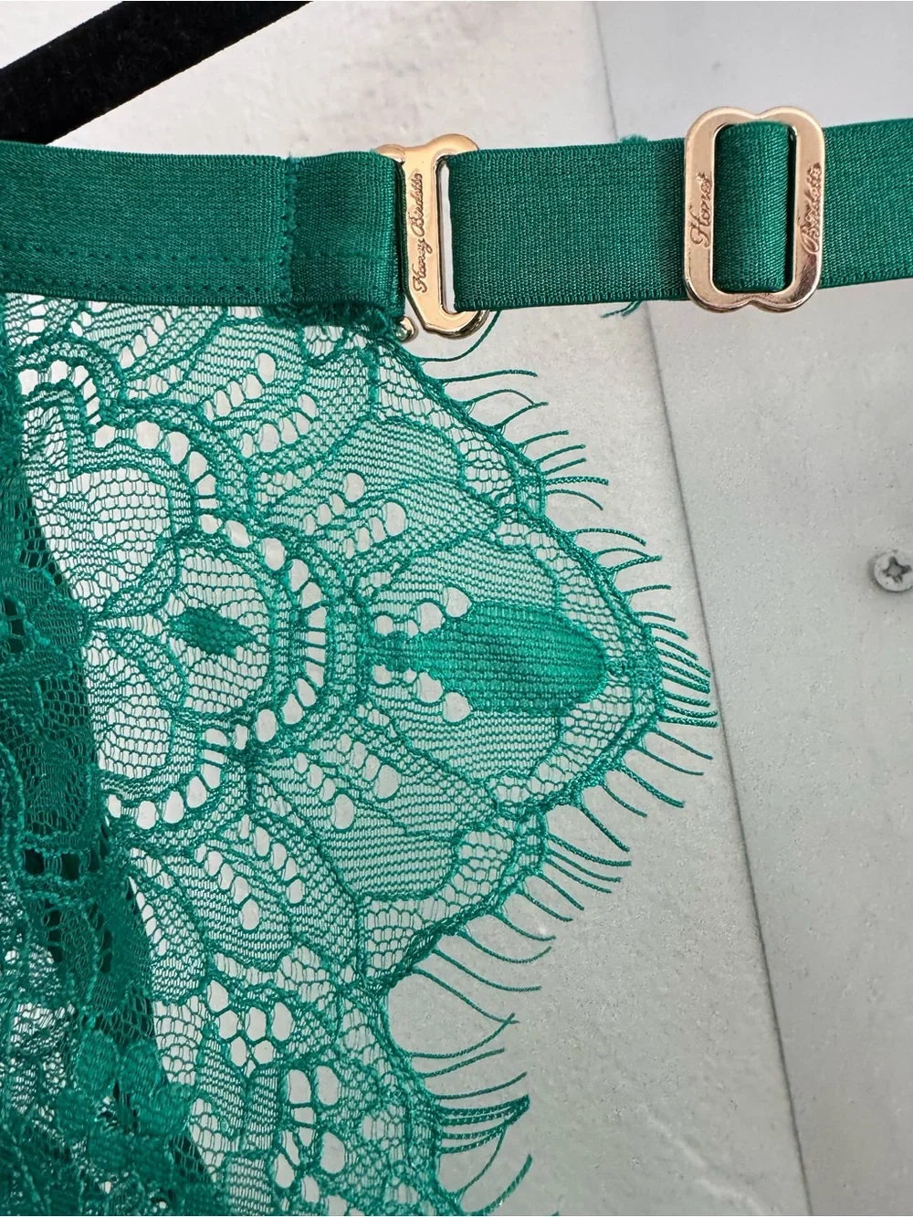 Honey Birdette Belinda Bodysuit Green Lace Thong Playsuit One Piece - Picture 9 of 15